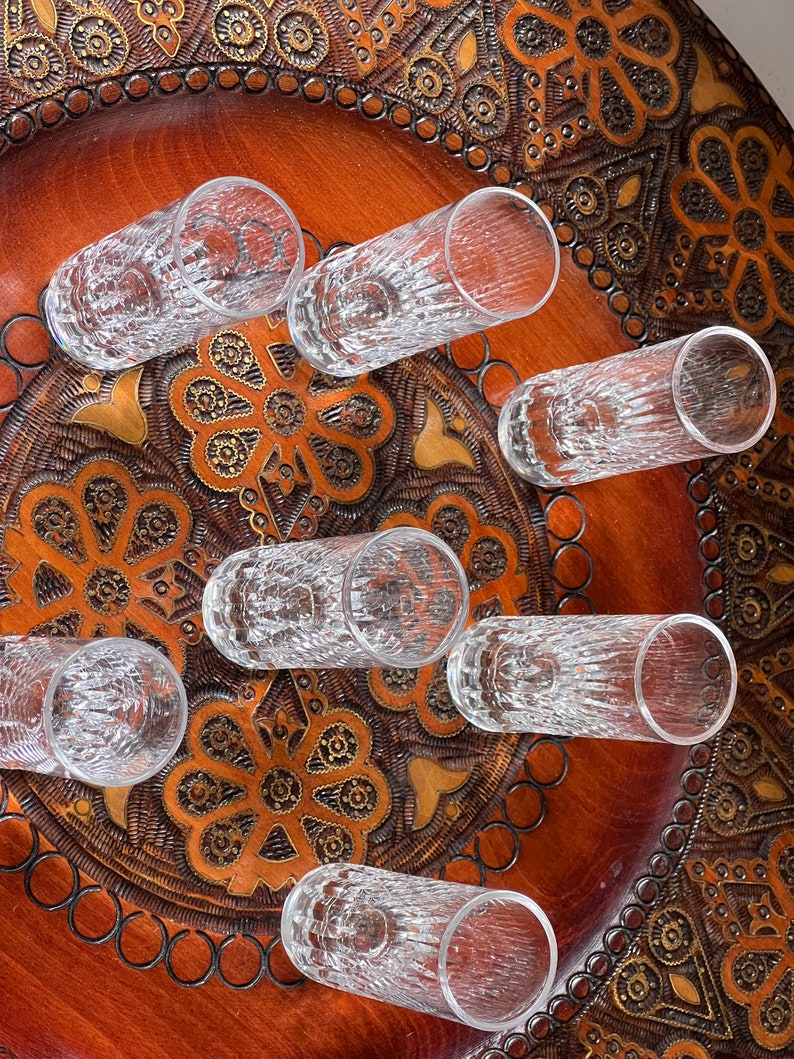 Set of 7 shots / liqueur glasses Cristal Saint-Louis model Deauville image 7