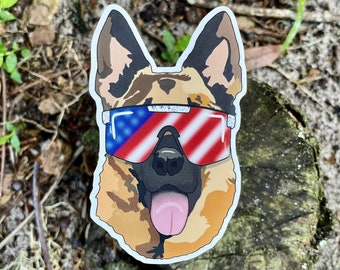German Shepherd With Sunglasses Sticker Etsy Canada