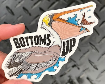 Pelican 'Bottoms Up' Waterproof Sticker