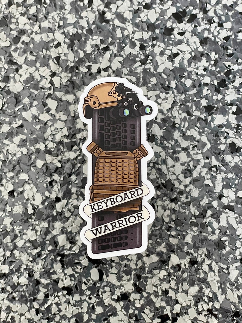 Keyboard Warrior Vinyl Sticker - Waterproof Matte Decal - Etsy