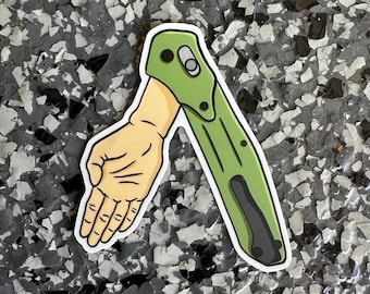 knife Hand Sticker
