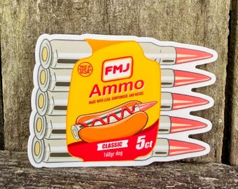 Ammo Hot Dog Pack Vinyl Sticker
