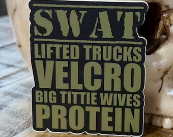 SWAT Sticker: Waterproof Matte Vinyl Decal (2.5” X 3”)