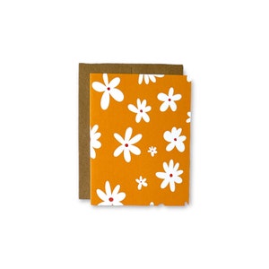 Orange & weiße Blumen Karte