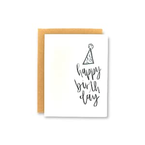 Cartão de Feliz Aniversário com Chapéu