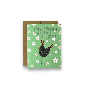 Carte Happy Birdday Ya Spring Chicken