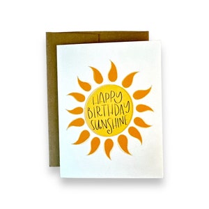 Happy Birthday Sunshine Card