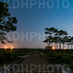 Nightscape, Night Photo, Beach Photo, Printable Download, Night Beach Photo, Wall Art, Dauphin Island, Alabama, Stars