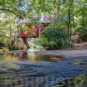Covered Bride Download, Printable Download, Covered Bridge, Nature, Rustic, Old, Scenery, Landrum, South Carolina, Campbells Covered Bridge