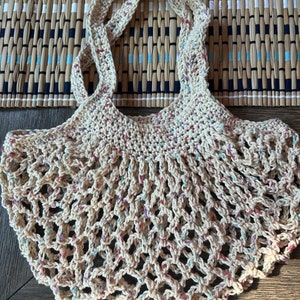 handmade crochet market tote bag image 2