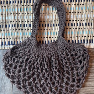 handmade crochet market tote bag image 4