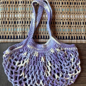 handmade crochet market tote bag image 5