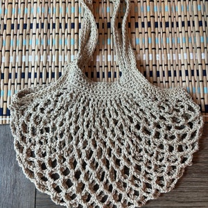 handmade crochet market tote bag