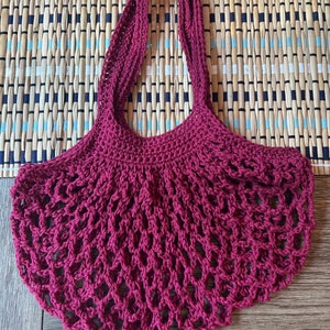 handmade crochet market tote bag image 6