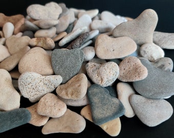 Genuine Heart Shaped Rocks Bulk,3/4'' - 1 1/2'', Lot 8-24 Pieces, Heart Stones