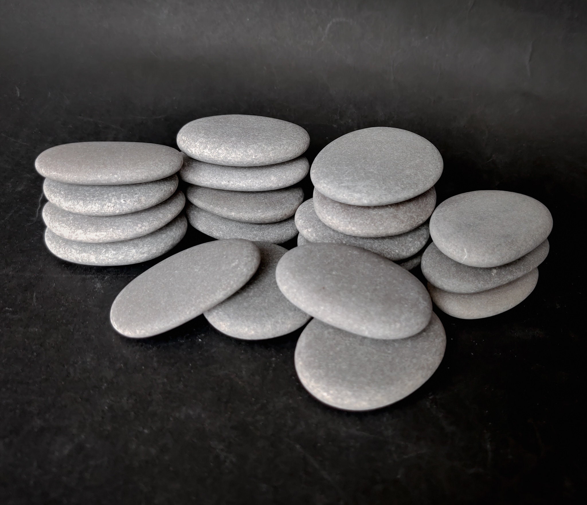 Flat Beach Stones Lot 10 Pieces 2' Grey Smooth Etsy