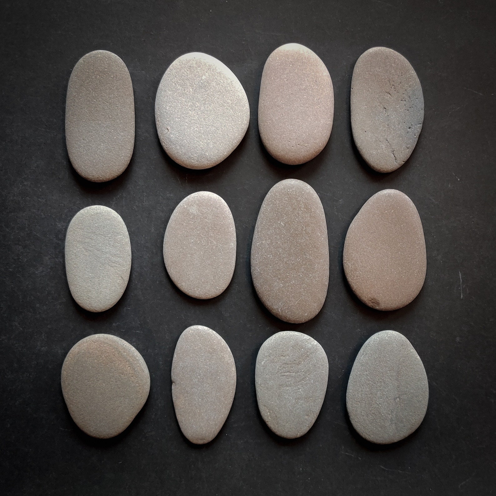 Large Flat Beach Stones Lot 8 Pieces 22 1/2' Etsy