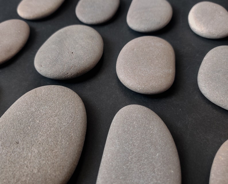 Extralarge Flat Beach Stones Lot 4 Pieces 2 1/23 Etsy