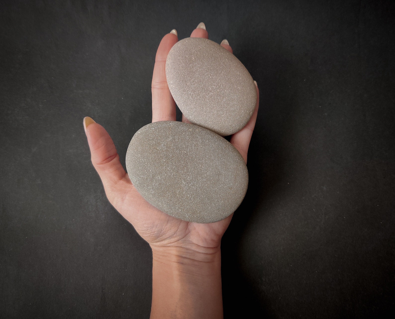 Extralarge Flat Beach Stones Lot 4 Pieces 2 1/23 Etsy