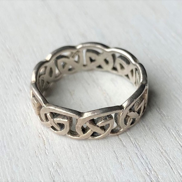 Celtic Sterling Silver Ring Size 7 Ring Sterling Silver Womens Ring