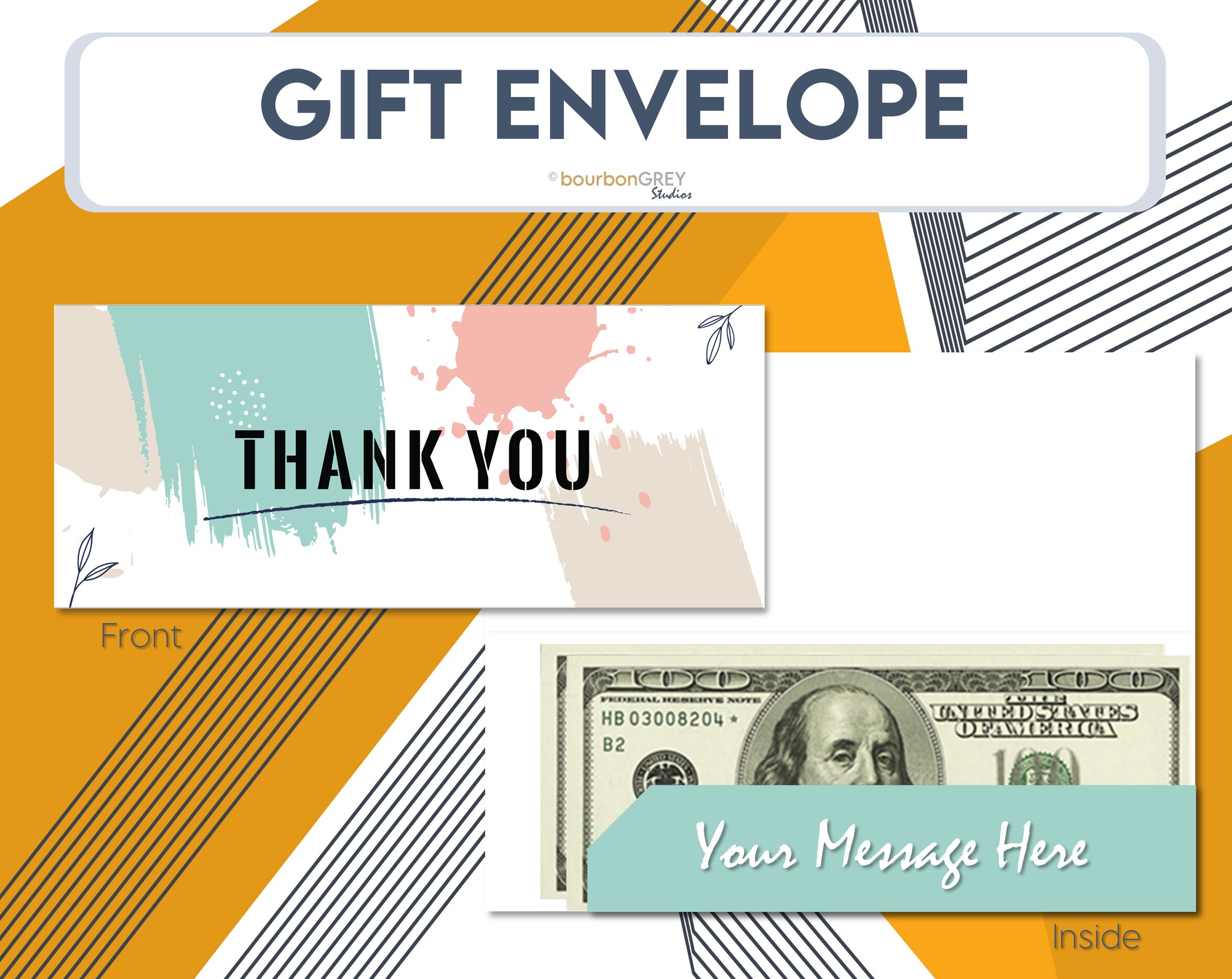 Printable THANK YOU Envelope • Instant Download • Digitally Editable - Etsy