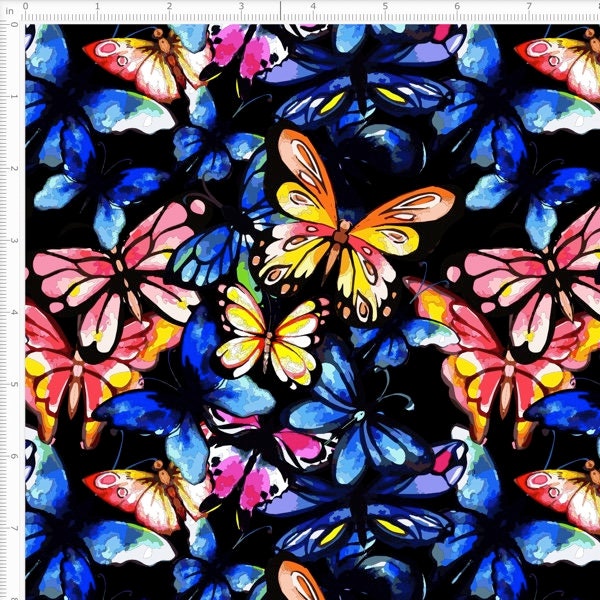 Beautiful Butterflies in Watercolor Waterproof Oxford - Etsy