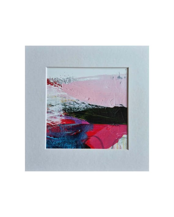 Square Turquoise Abstract Pool Print, Modern Teal & Blue , Turquoise Art