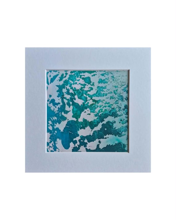 Wave Print Turquoise, Ocean Print, Coastal Wall Decor