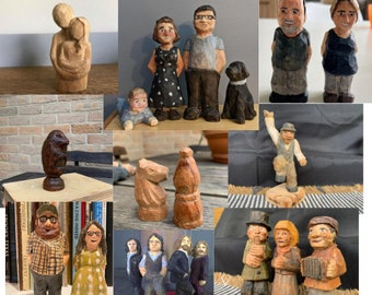 Custom wooden figurines