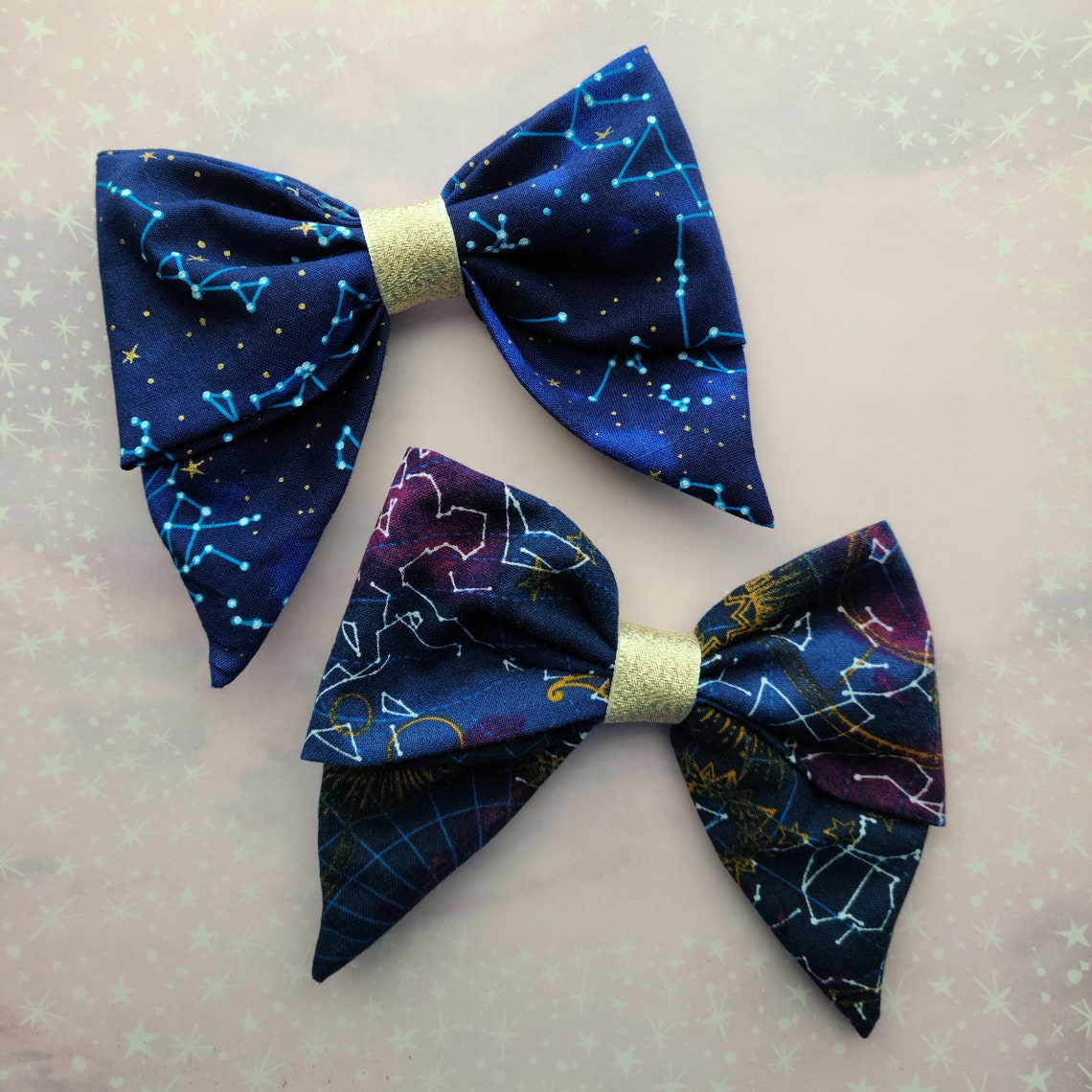 Galaxy Constellation Hair Bows 5 inches Etsy