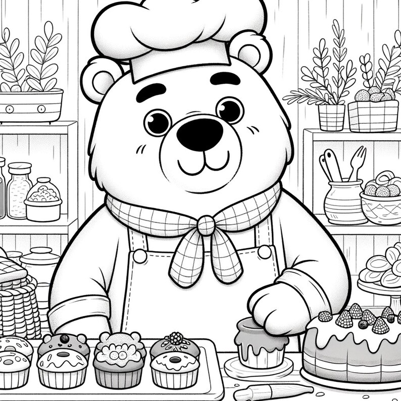  Foto zu Adorable Coloring Pages: Cute Animals to Color / Cute Animal Coloring 