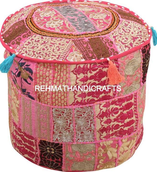 Handmade Cotton Bean Bags Throw Indian Cotton Round Floor Etsy