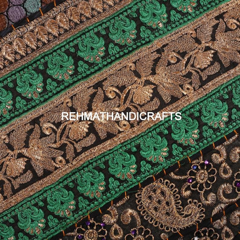 Indische Patchwork Bean Taschen Boho Großer Osmanischer Pouffe | Etsy