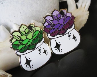 Succulent Enamel Pin