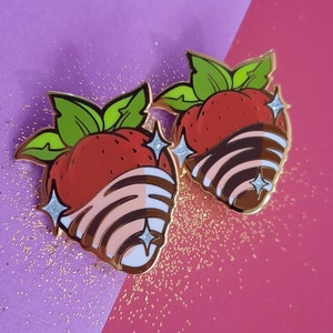 Red chocolate strawberries