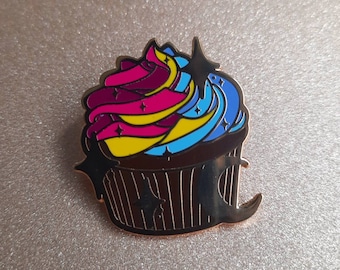 Pansexual cupcake pin