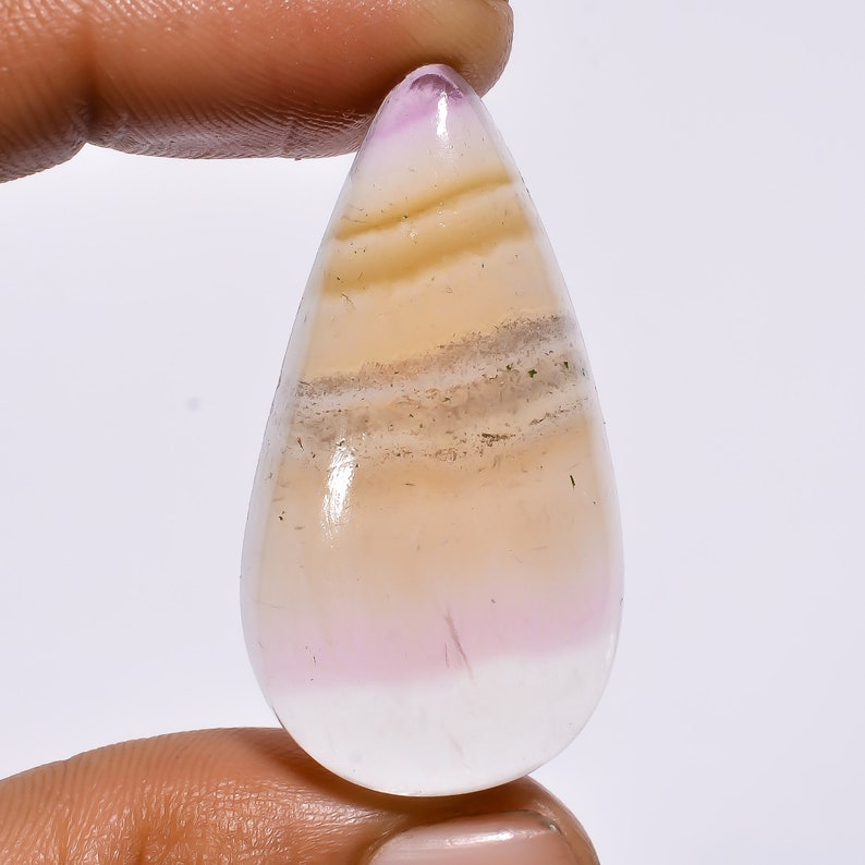 37X20X8 mm SZ-450 Supreme Top Grade Quality 100/% Natural Fluorite Pear Shape Cabochon Loose Gemstone For Making Jewelry 51 Ct