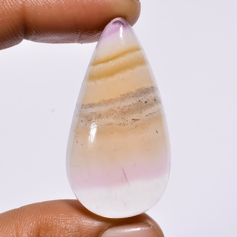 37X20X8 mm SZ-450 Supreme Top Grade Quality 100/% Natural Fluorite Pear Shape Cabochon Loose Gemstone For Making Jewelry 51 Ct