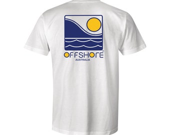 T-shirt da surf offshore anni '80 Stampa fronte e retro