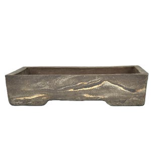 Maceta de bonsái hecha a mano con patrones únicos, 26,5 cm