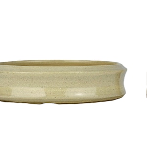 Vaso per bonsai in gres marmorizzato smaltato - diametro 15 cm, altezza 4 cm