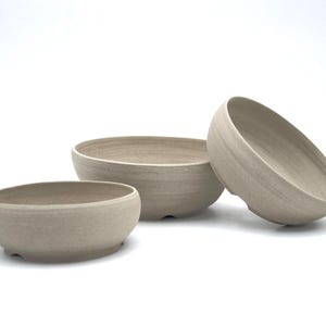 Vaso per bonsai in gres fatto a mano, diametro 15-20 cm