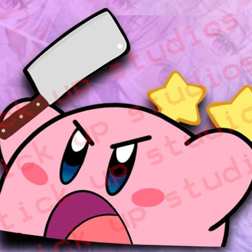 Kirby Peeker Sticker Car Decal Etsy