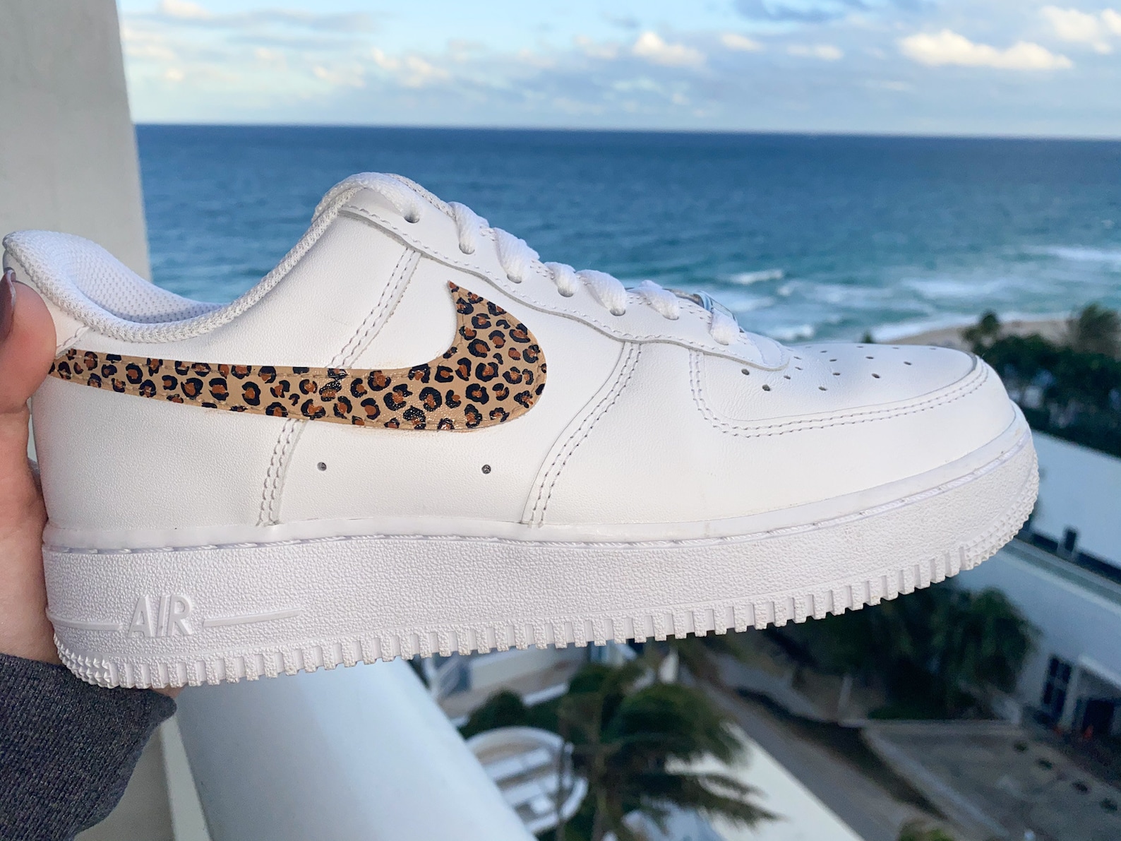 cheetah and tan air force 1