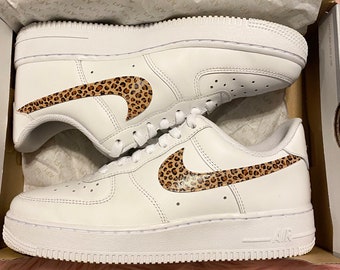 custom cheetah print air force 1