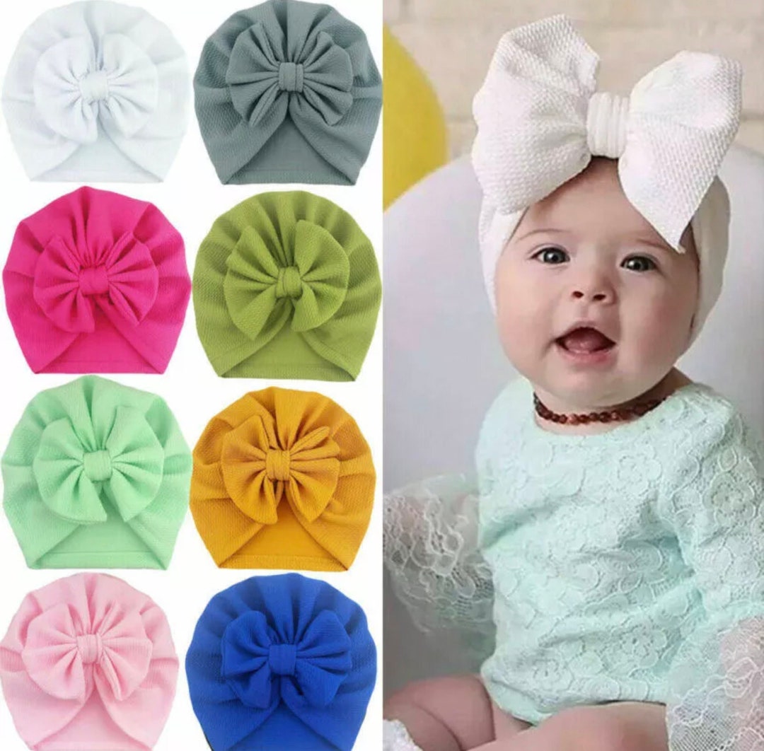 Baby Turban Hat, Baby Girl Turban, Winter Hat Big Bow Hat,baby Stretchy