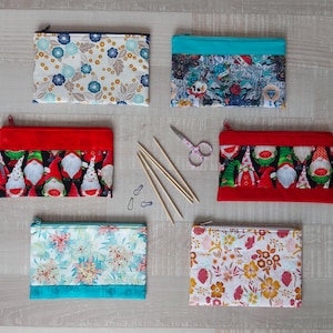 Stricketui, Tüddeltäschchen, Nadelgarage, kleine Projekttasche, Aufbewahrung Strickzubehör, Krimskramstäschchen, Schminktasche