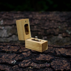 Wooden wedding ring box - Agate mini