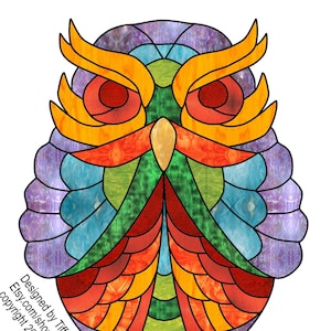 Eulenberge Glasmalerei-Muster Digitaler Download