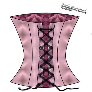Corset Stained Glass Pattern Digital Download